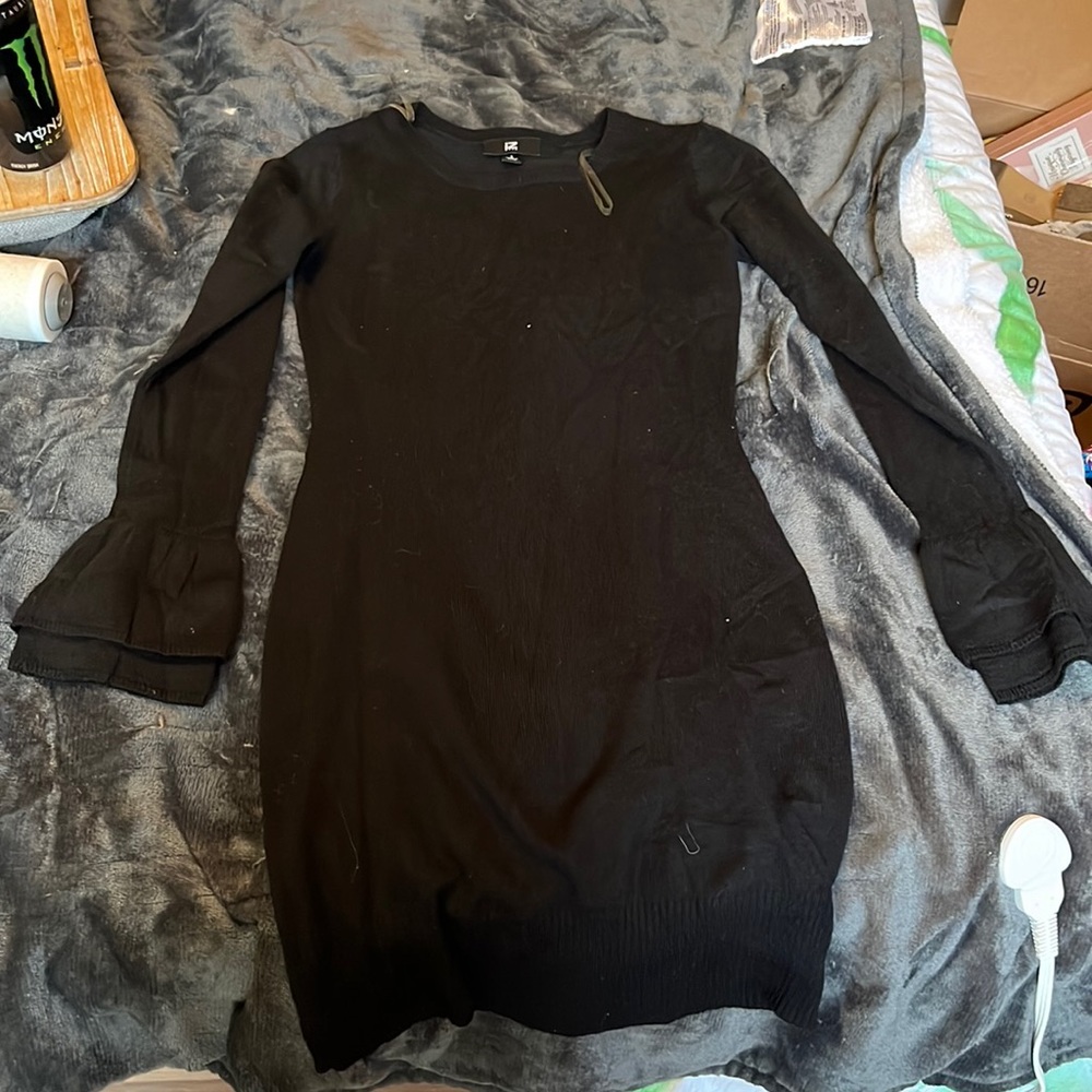 Black form fitting dress